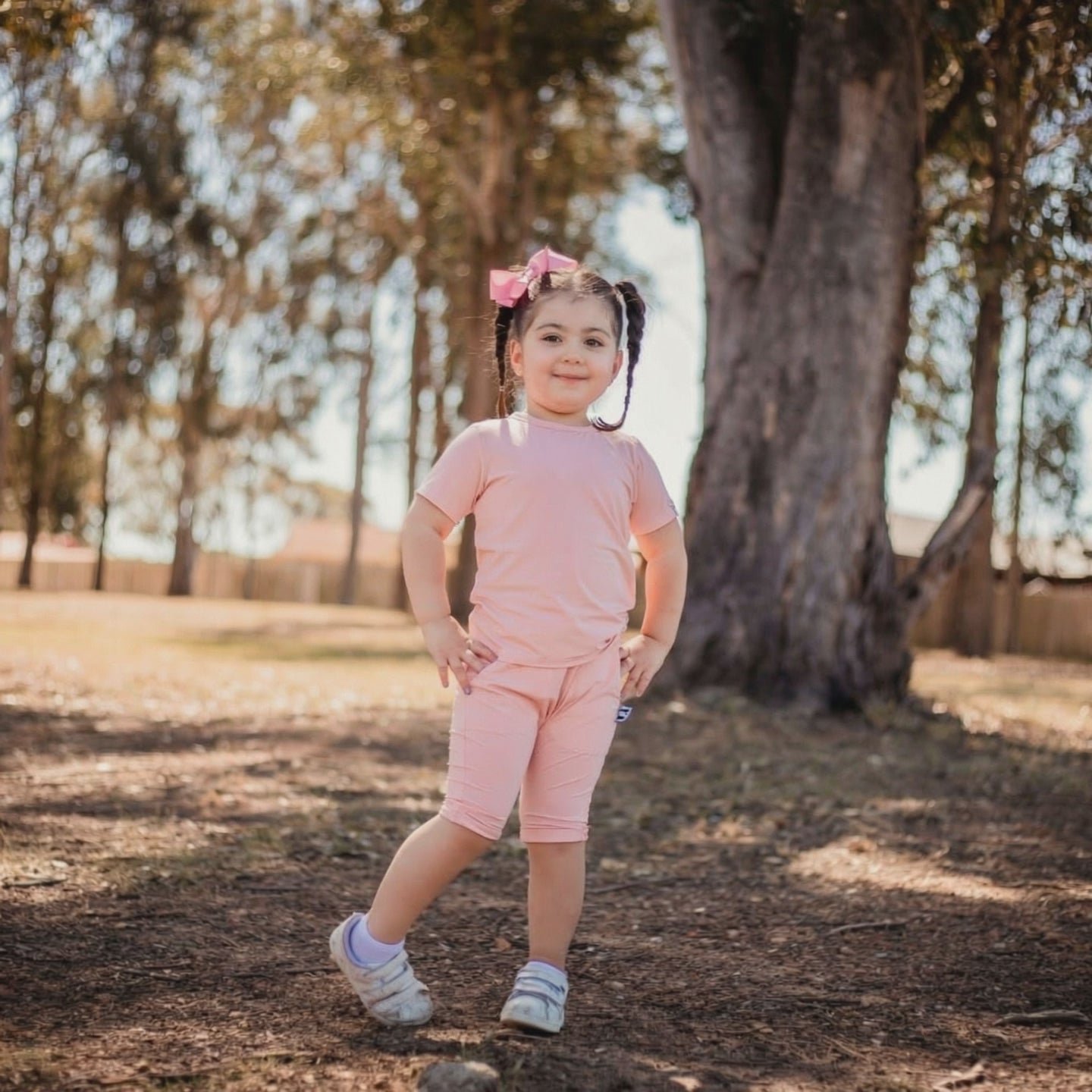 Ultra-soft tagless bamboo Hangout Shorts for toddlers designed for eczema-prone skin