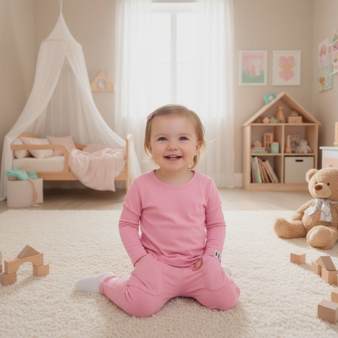 Ultra-Soft Bamboo Lazy Pants for Toddlers with Sensitive Skin (Tagless, Eczema-Friendly)