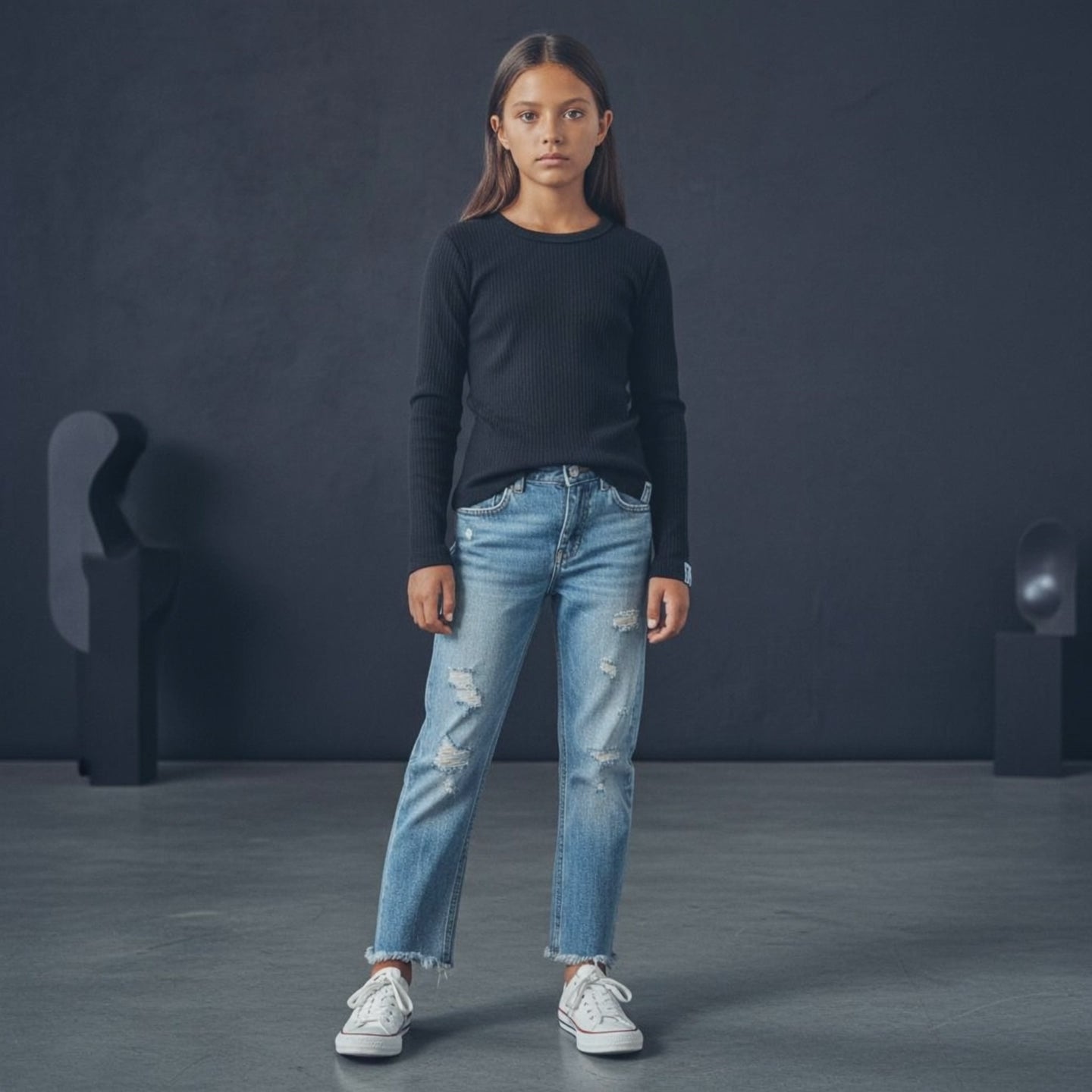 Ribbed Long Sleeve Tee Kids